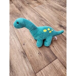 Prextex Dinosaur Brontosaurus Plush 9" Stuffed Animal Green Yellow Spots